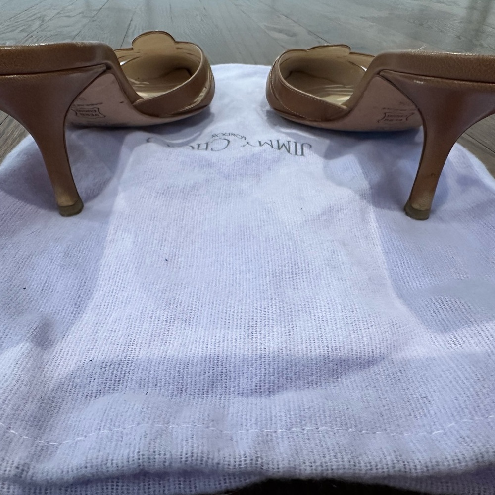 Jimmy Choo Brown Heeled Mules with Strappy Design - Picture 3 of 4